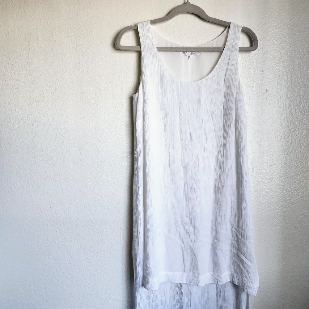 BCBGeneration White Sleeveless Mini Dress XXS Minimalist Boho Y2K Bridal Cottage